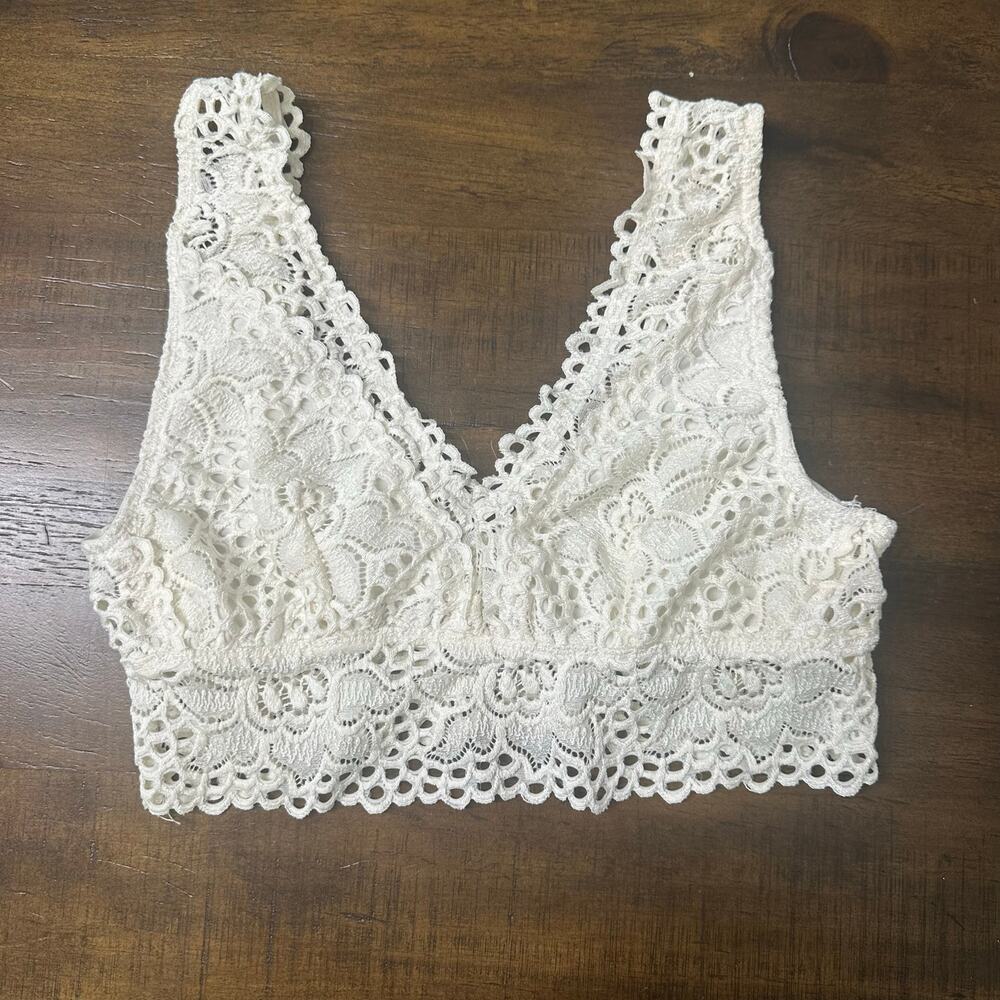 Altar'd State Lace Bralette Cream Crochet‎ Boho Festival Small